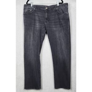 MAVI JEANS Mens 41 X 28.5" Black Zach Straight Leg Dark Wash Denim Mid-Rise